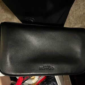 Coach Black Leather Men's Dopp Kit with Subtle Logo